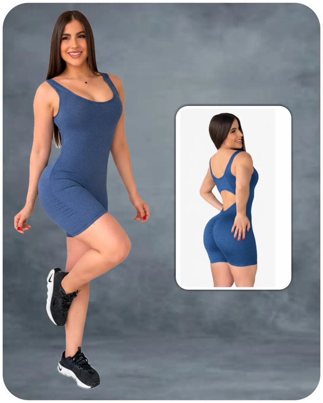 Enterizo Esqueleto Corto Push Up