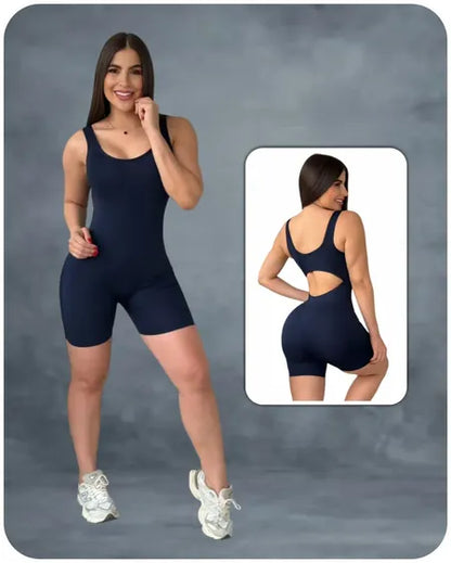 Enterizo Corto Liso Esqueleto - BF