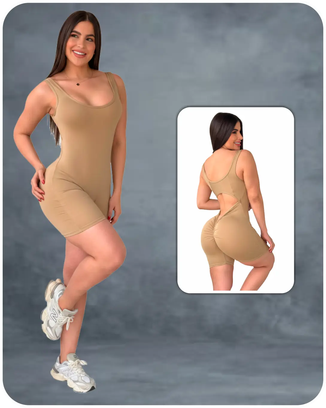 Enterizo Esqueleto Corto Push Up