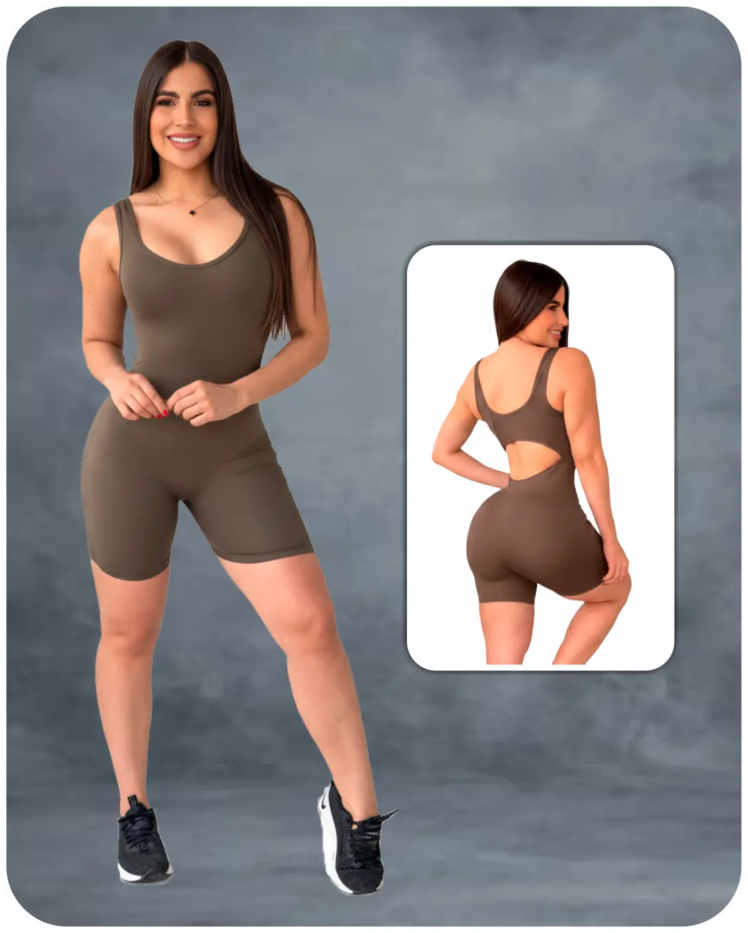 Enterizo Esqueleto Corto Push Up