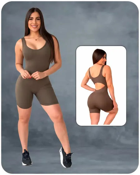 Enterizo Corto Liso Esqueleto - BF