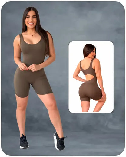 Enterizo Corto Liso Esqueleto - BF