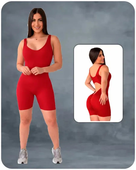 Enterizo Corto Liso Esqueleto - BF