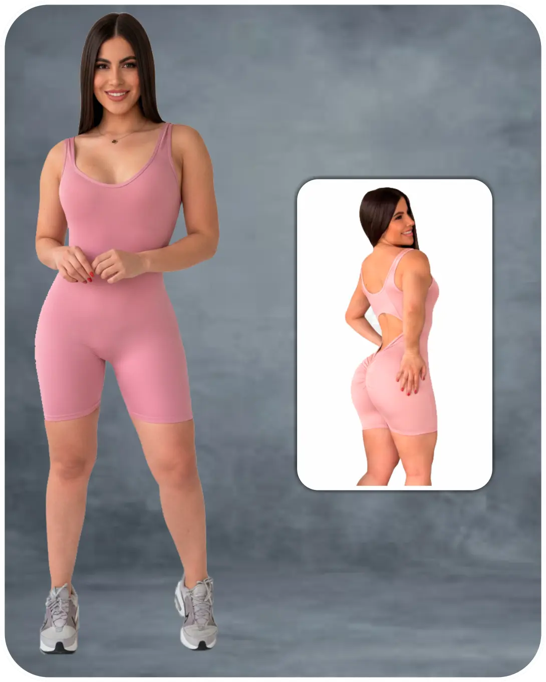 Enterizo Esqueleto Corto Push Up