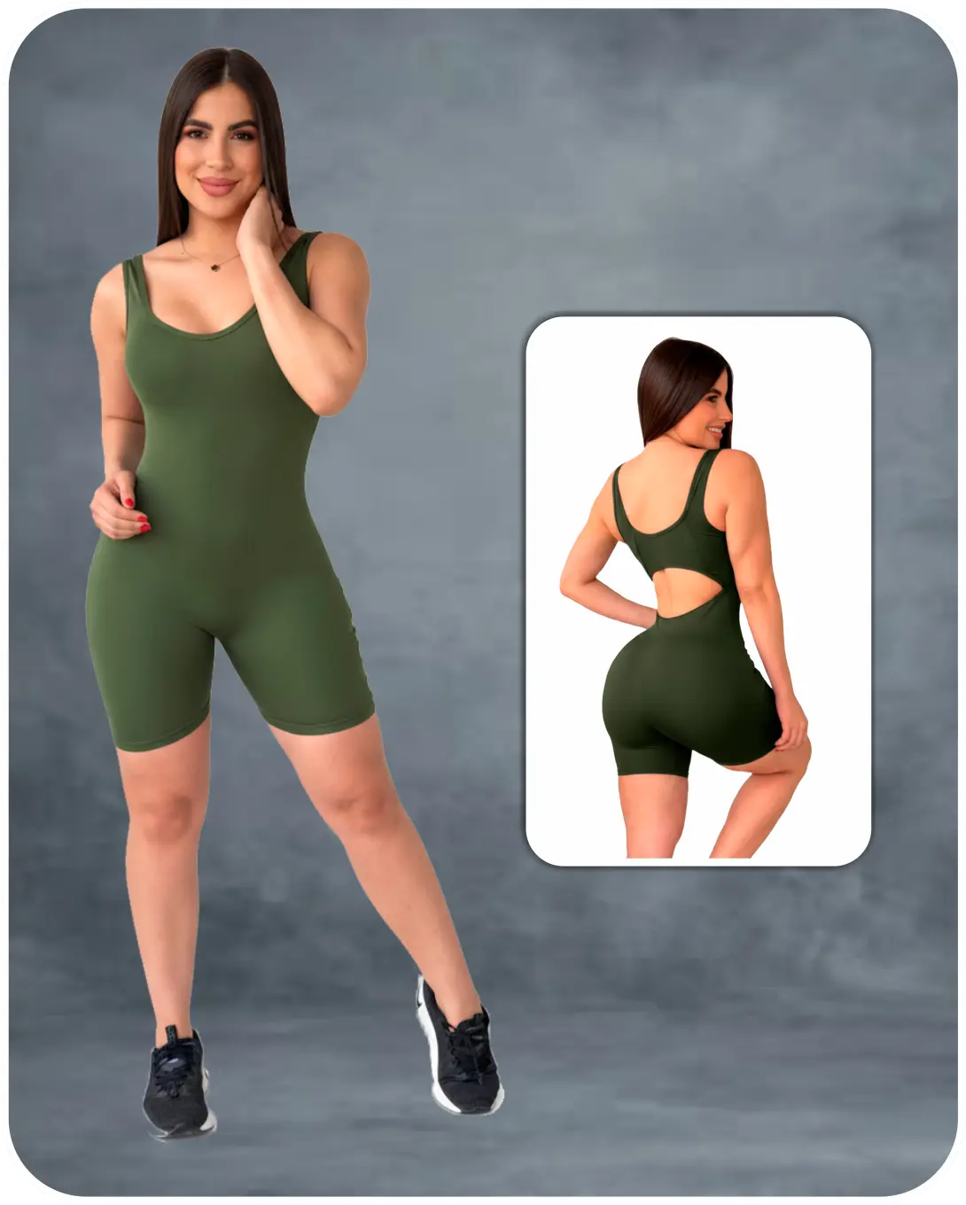 Enterizo Esqueleto Corto Push Up