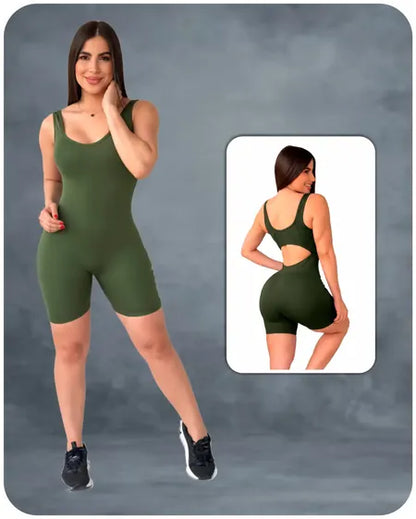 Enterizo Corto Liso Esqueleto - BF