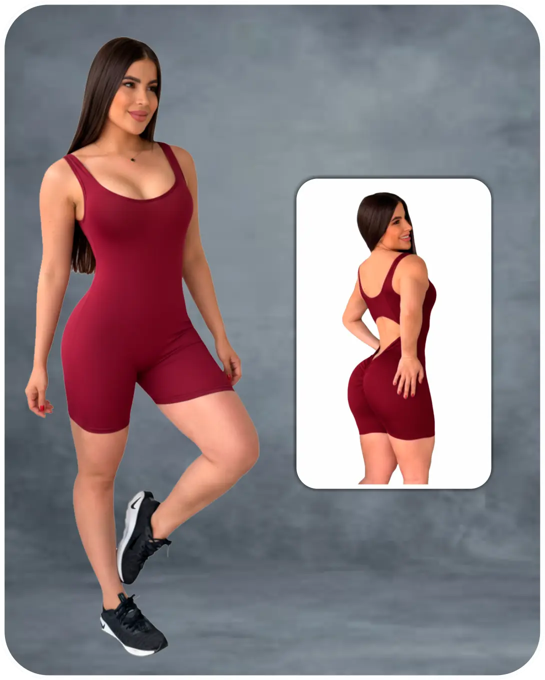 Enterizo Esqueleto Corto Push Up