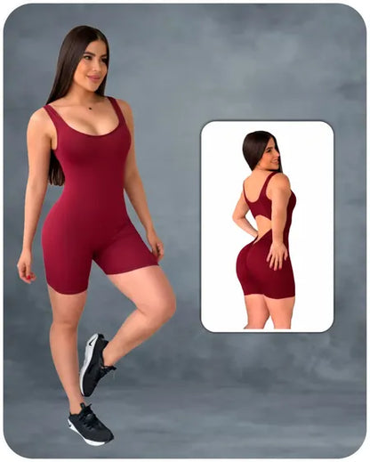 Enterizo Corto Liso Esqueleto - BF